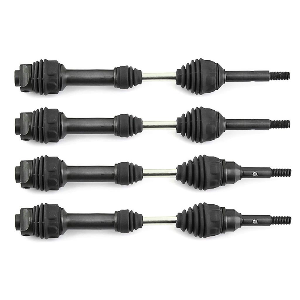 4 Pcs Rr Drive Shaft Steel Driveshaft CVD Replacement for Slash Rustler Hoss VXL 4X4 1/10 Remote control Car