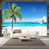 Modern Simple 3d Mural Beach Coconut Tree Scenery Photo Wallpaper Living Room Bedside Backdrop Wall Mural 3d Fresco