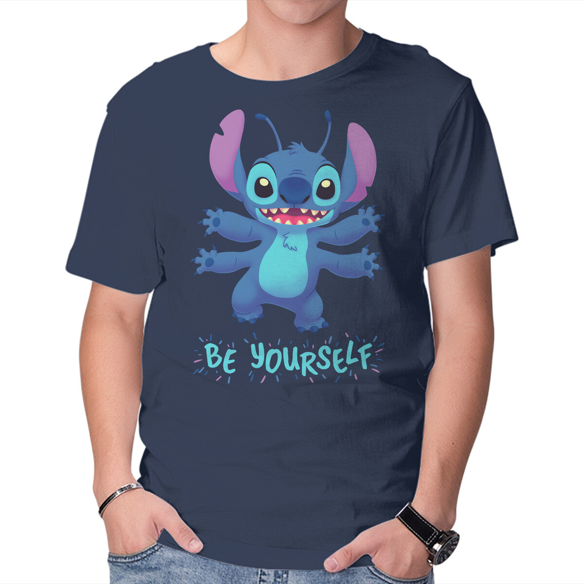 Unisex Crew Neck T-Shirt Be Yourself Graphic Short Sleeve Casual Tee XL