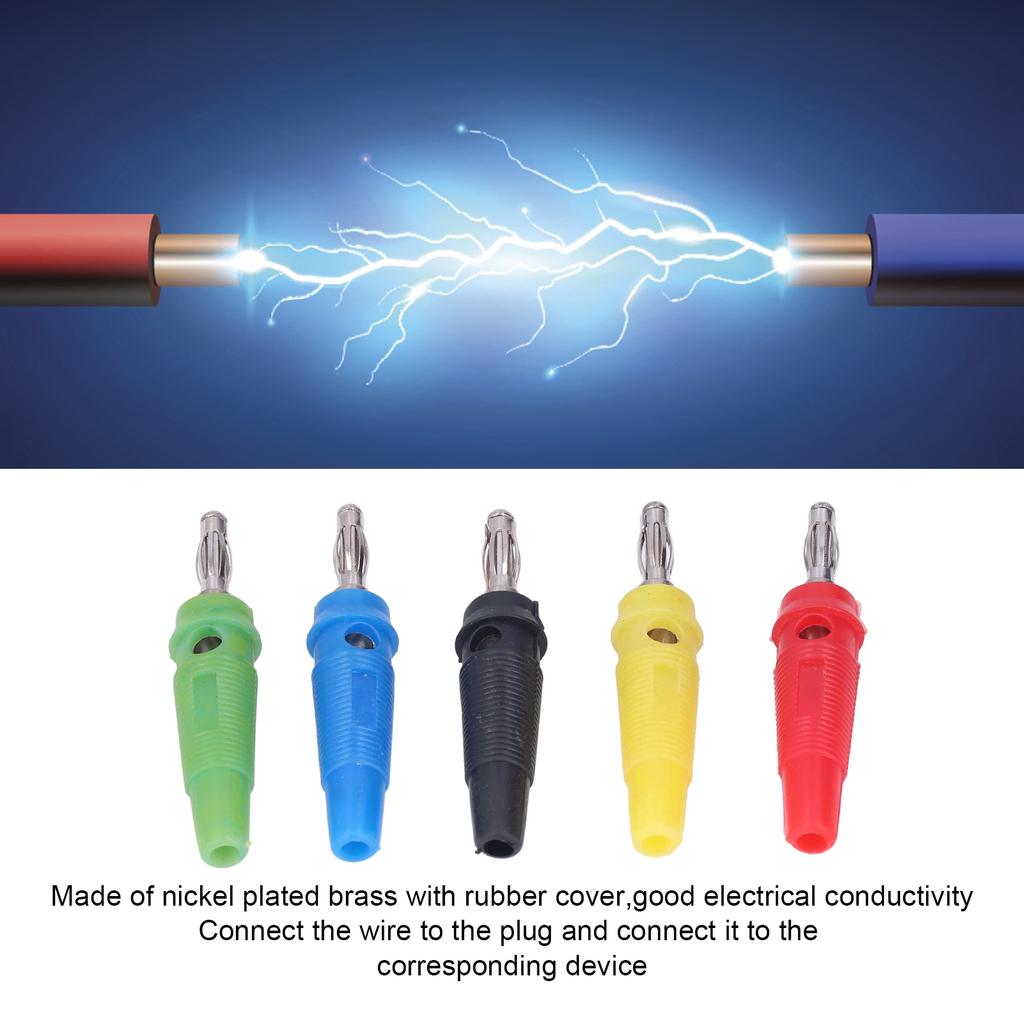 4mm Banana Plug Professional Solderless Banana Plug Connector for Electronic Equipment Ship RV Truck Automobile