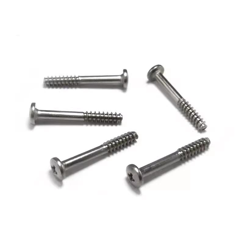 Eco-Friendly Nickel-Plated Cross Head Half-Thread Self-Tapping Screws for Battery Cover Plates - Sizes: M2, M2.3, M2.6, M3