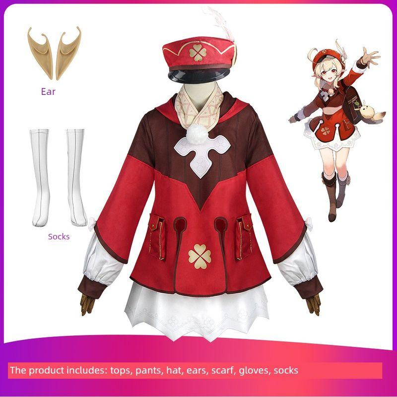 Klee Cosplay Costume Genshin Loli Cosplay Anime Role-Playing Costume Halloween Performance Costume