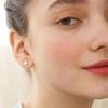 TATIANA [Silver925]Clear Daily Bezel Earring_EC1734