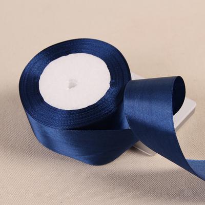 22meter/roll Navy Blue Polyester Satin Ribbon Chrismas Wedding Party Prom Decoration Cake Wrap Ribbons DIY Hair Accessories Bow