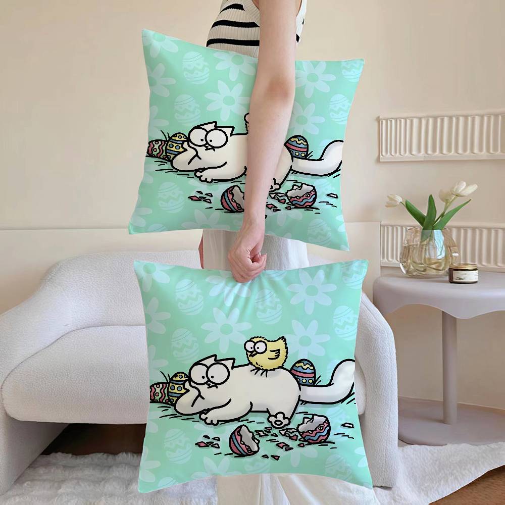 Kawaii S-Simons Cat B Cushion Cover Pillow Case Sofa And Living Room Decorative Cushion Covers Dust-Proof And Mite-Proof