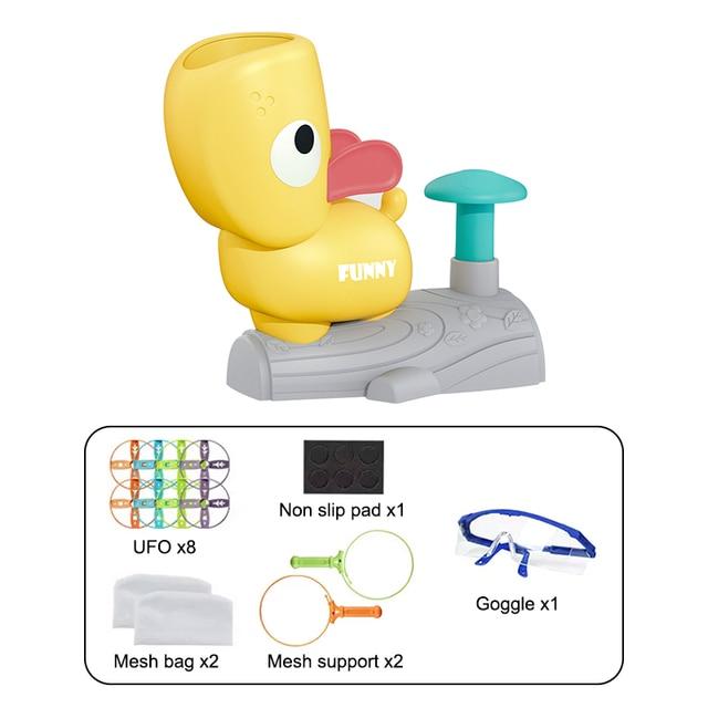 

Летающий диск, пусковая установка, игрушка, высотная воздушная ракетная установка, эстафета, прыжки с тарелки, спортивная игра, детская игрушка для улицы, подарок жёлтый
