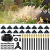 98 Fuß Tropfbewässerungssystem, 1/4" Einstellbares Vernebelungssprühgerät-Set mit PVC-Schlauch, Automatisches Bewässerungssystem für Gartenrasen Gewächshaus Hochbeet.
