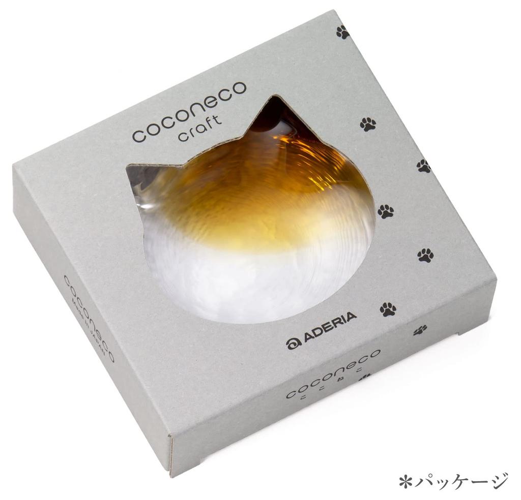 ADERIA Coconeco Craft White Glass Small Made In Japan Stylish and Perfect As a Gift for New or Single Perfect for Japanese or Cat-Shaped Plate,