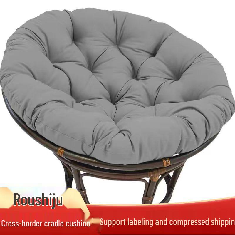 Round Hanging Chair Cushion Set: Thickened Cushion & Backrest for Swing/Basket Chairs
