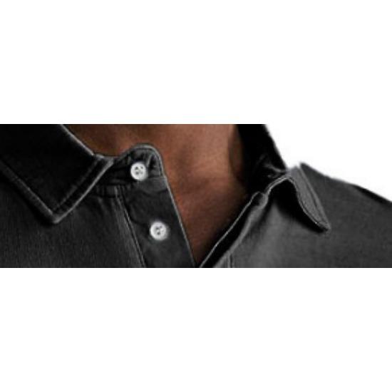 

Однотонная повседневная рубашка-поло с лацканами на пуговицах, мужской топ для ношения под низ 4XL чёрный