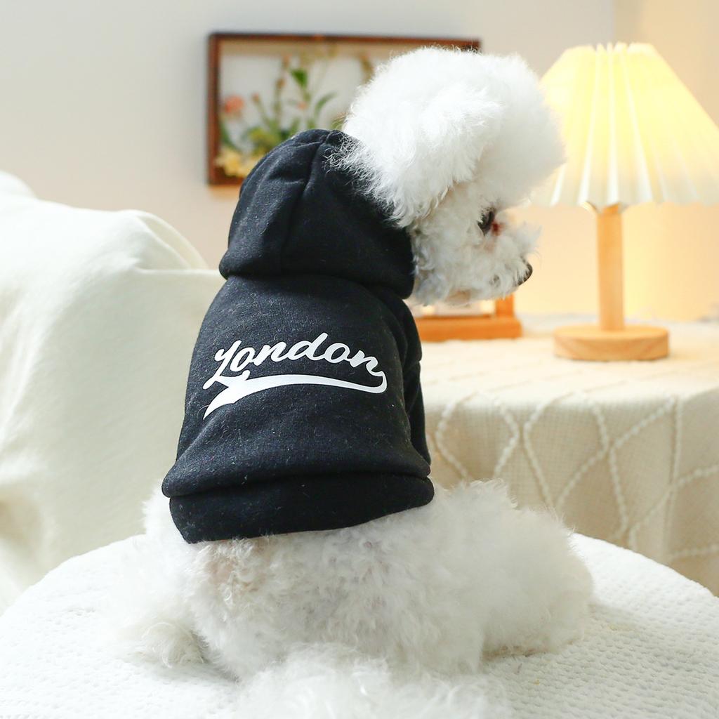 Pet circle pet clothes, dog clothing, white body plush baby, ash sweatshirt