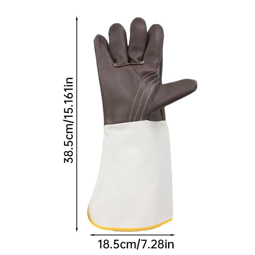 Welding Gloves Welder's Gloves Abrasion Resistant Thickened Double Layer Labour Gloves Metalworking Gardening Moving Households