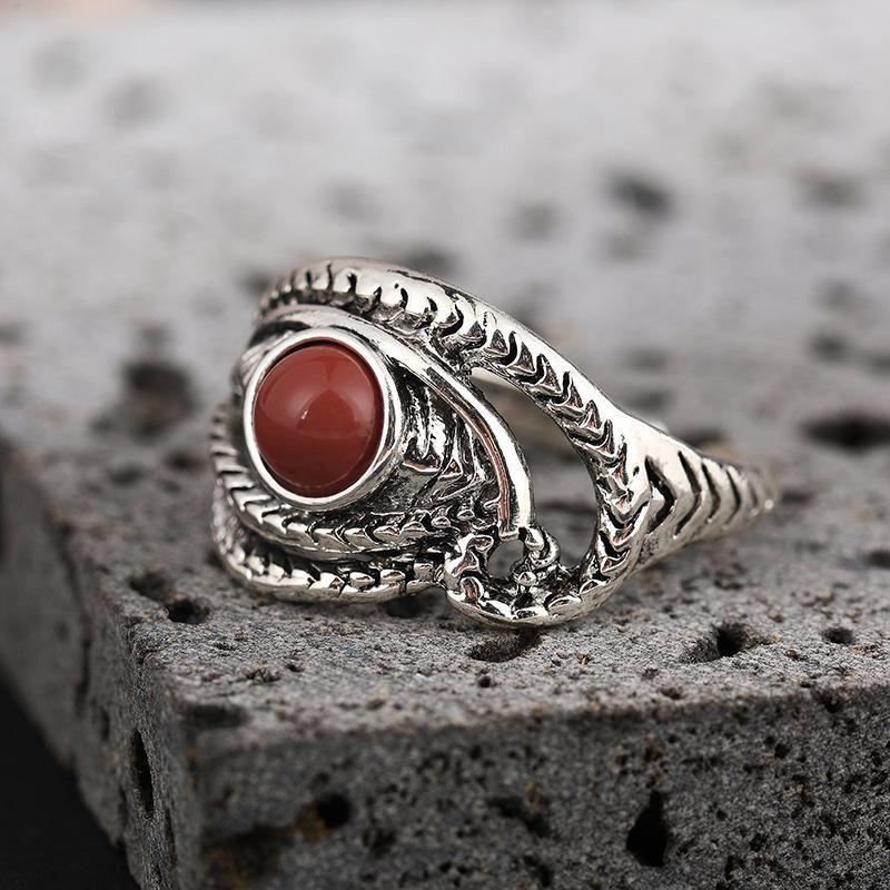 European  American Demon Eye Adjustable Fashion Ring One Size