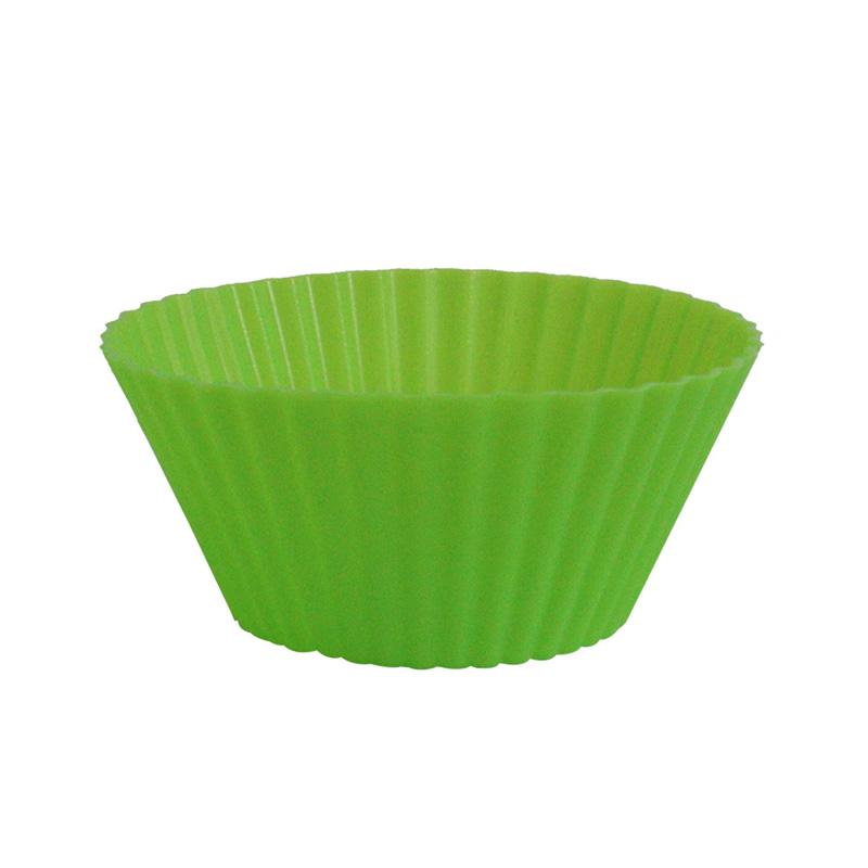 12pcs Round High Temperature Resistant Silicone Small Cake Cup Mold High Temperature Resistant Kitchen Baking Accessories
