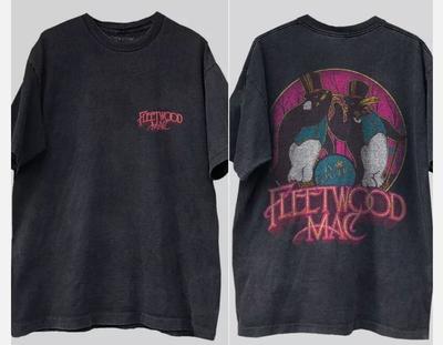 Fleetwood Mac Penguin 2 сторона чорна футболка з коротким рукавом унісекс вінтаж