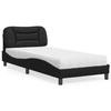 VidaXL Bed with Mattress Black 90x190 Cm Faux Leather 3208689