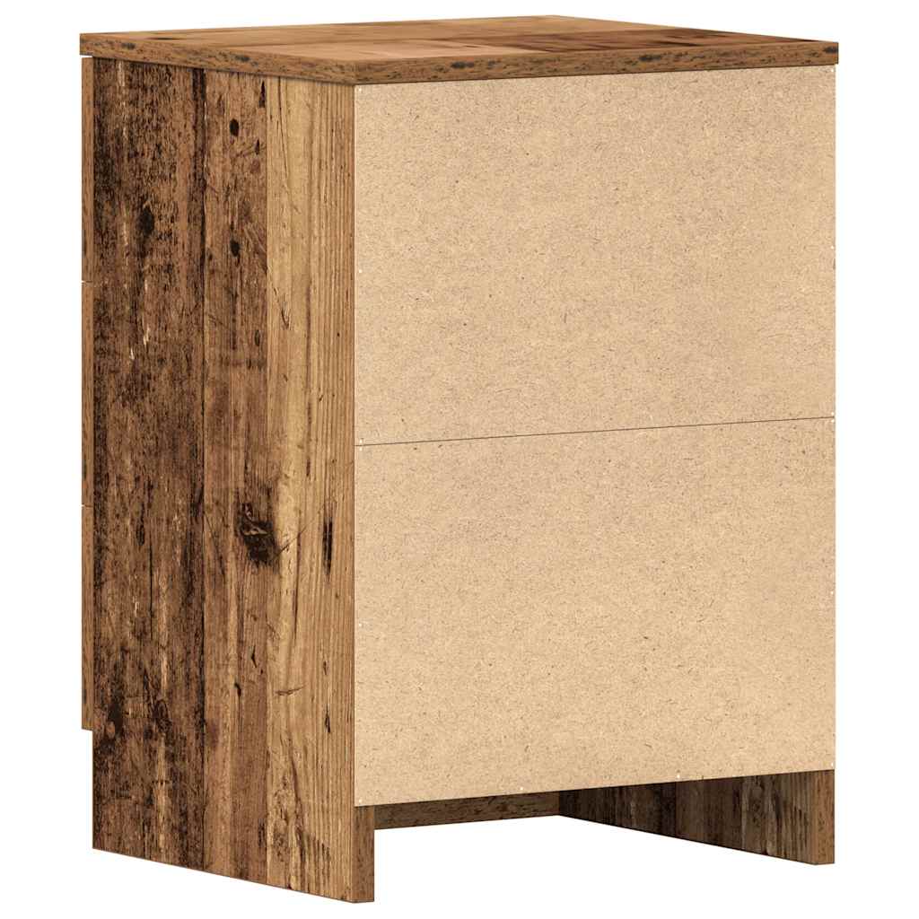 Nightstand with Vintage Wood Look 38 X 35 X 55 Cm Engineered Wood