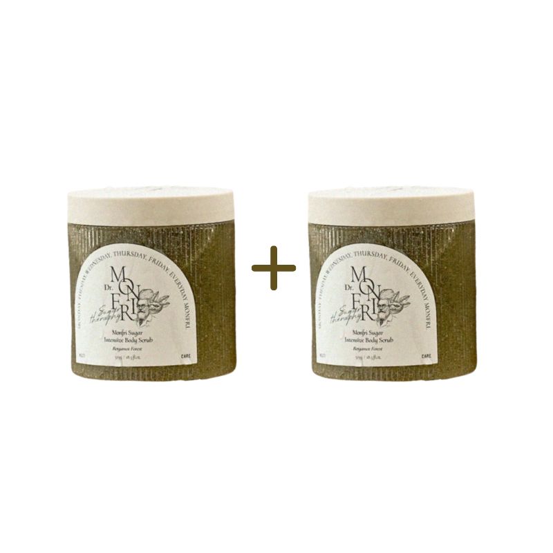 MonFri Gentle Tea Tree & Houttuynia Body Scrub_Sebum & Exfoliating Peeling Bergamot Forest 519 g (2 Packs)
