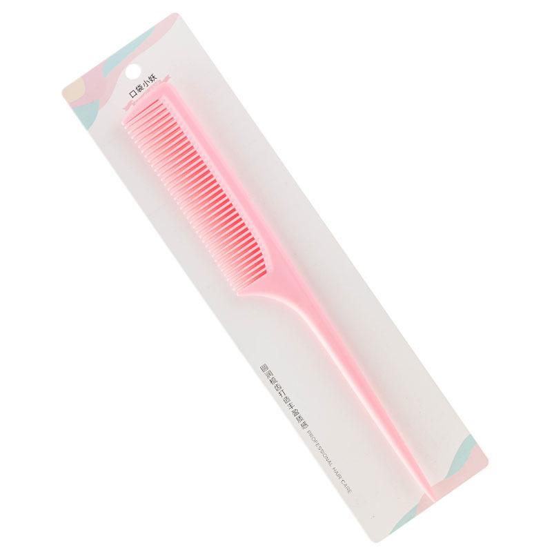 Portable Comb Salon Brush Styling Hairdressing Tail Plastic Comb With Slender Handle
