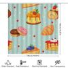 Kitchen Decor Shower Curtain Cute Dessert Bakery Collection With Cake Croissant Donuts Pancakes Design For Home Bathroom Decorat