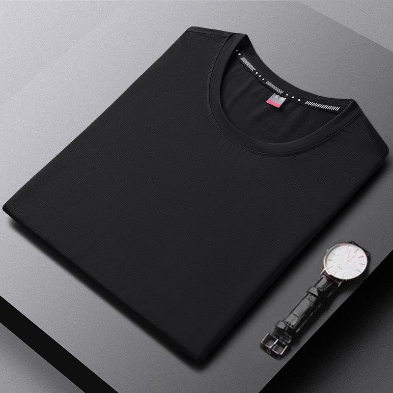 Plus-Size Men's Quick-Dry Ice Silk T-Shirt - Short-Sleeve, Summer Fitness Top