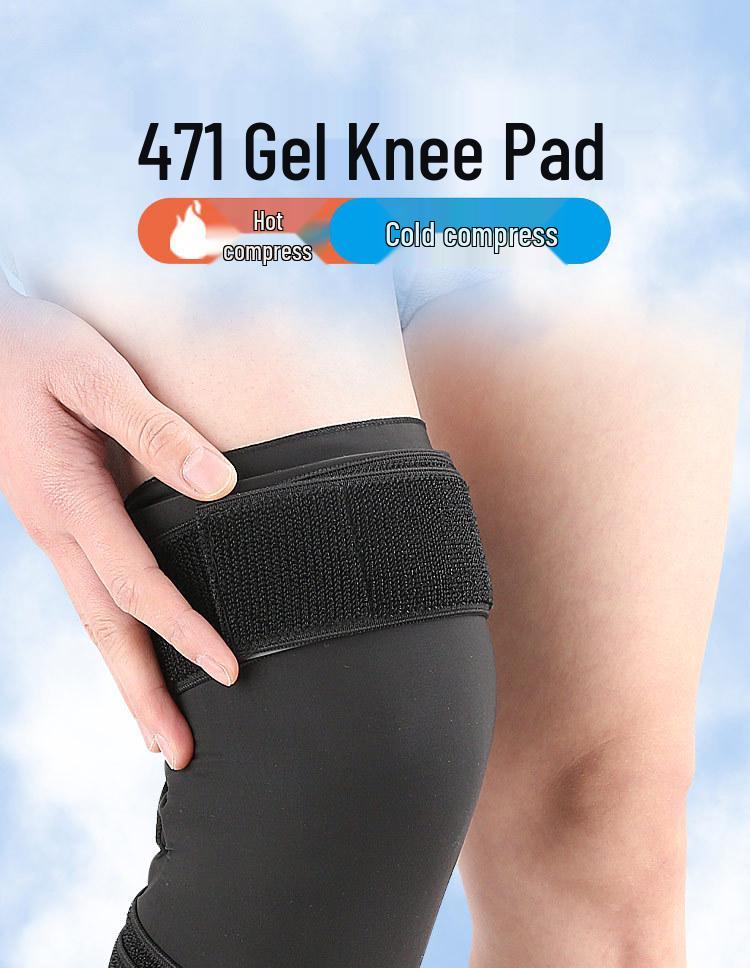 Verstellbare Kniebandage mit Gel für Heiß-/Kaltanwendung und Klettverschlüssen für Sport & Fitness