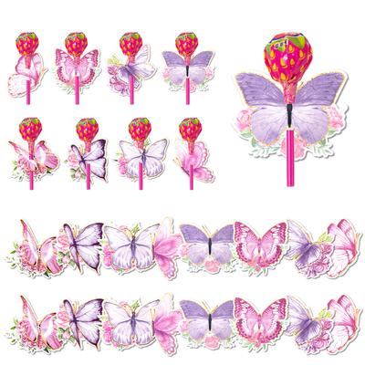 Beautiful, Butterfly Pattern, Lollipop Card Insertion, Children's Birthday Party, Candy and Snack Decorations, Party Decorations, Wedding Decorations