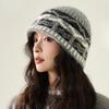 DIMANAF Women Winter Autumn Hat Thick Hat 2025 Fashion Lady Knitted Thick Hat Vintage Floral