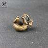 100% Retro Copper Animal Pixiu Sculpture Statue Vintage Animal Tea Pet Fengshui Wealth Pixiu Statue Model Good Luck Decor Home