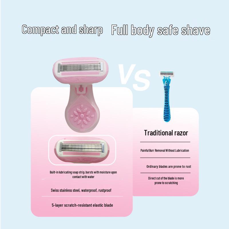 Women's Hair Removal Razor: Full Body, Legs, Underarms, Pubic Hair Trimmer