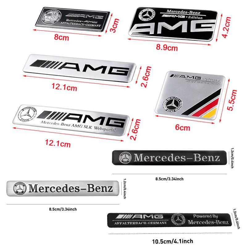 Heißer Autoaufkleber 3D Aluminium Auto Seitenkarosserie Heckklappe Emblem Dekoration Aufkleber für Mercedes Benz W204 W205 Amg W211 W212 W213 Sma