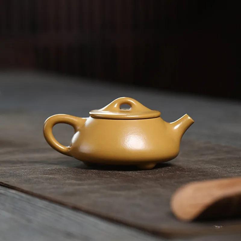 Chinese Yixing Purple Clay Teapot Small Capacity Beauty Tea Pot Handmade Household Kettle Raw Ore Zisha Tea Set Teaware 90ml