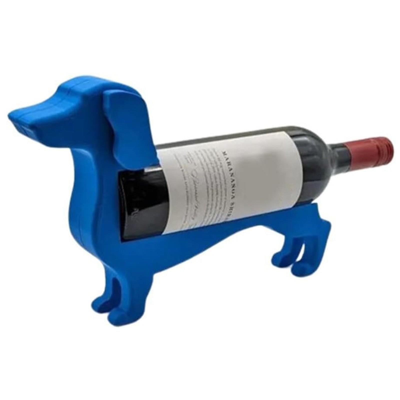 

Креативная пластиковая стойка для вина с изображением таксы, семейной вечеринки, вечеринки, собаки, стойка для хранения красного вина One Size синий