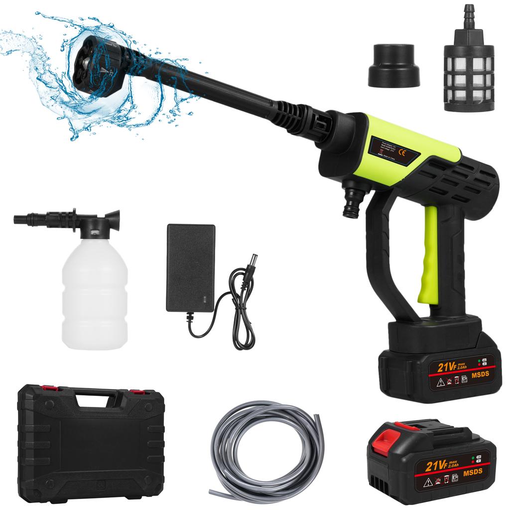 21V Akku-Hochdruckreiniger, Handlicher Power Washer Akkubetrieben, Tragbarer Power Cleaner mit