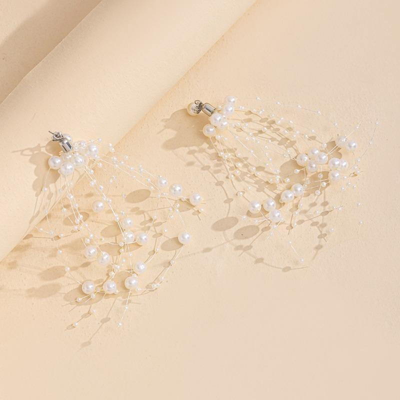 Light Luxury Retro Pearl Stud Earrings, High-end Sense, Gypsy Fashion Fringed Earrings, Personality Temperament, Earrings, Women