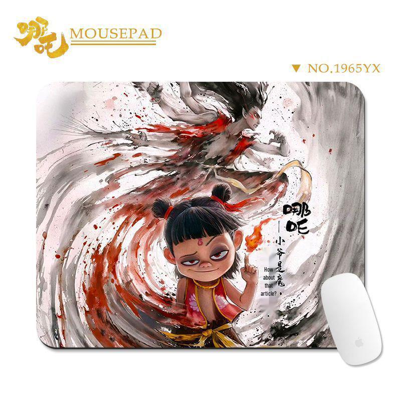 

Nezha: Demon Child Desk Mat - Small, Thick, Stitched Edges, Non-Slip Rubber Mouse Pad 210x260mm2mm