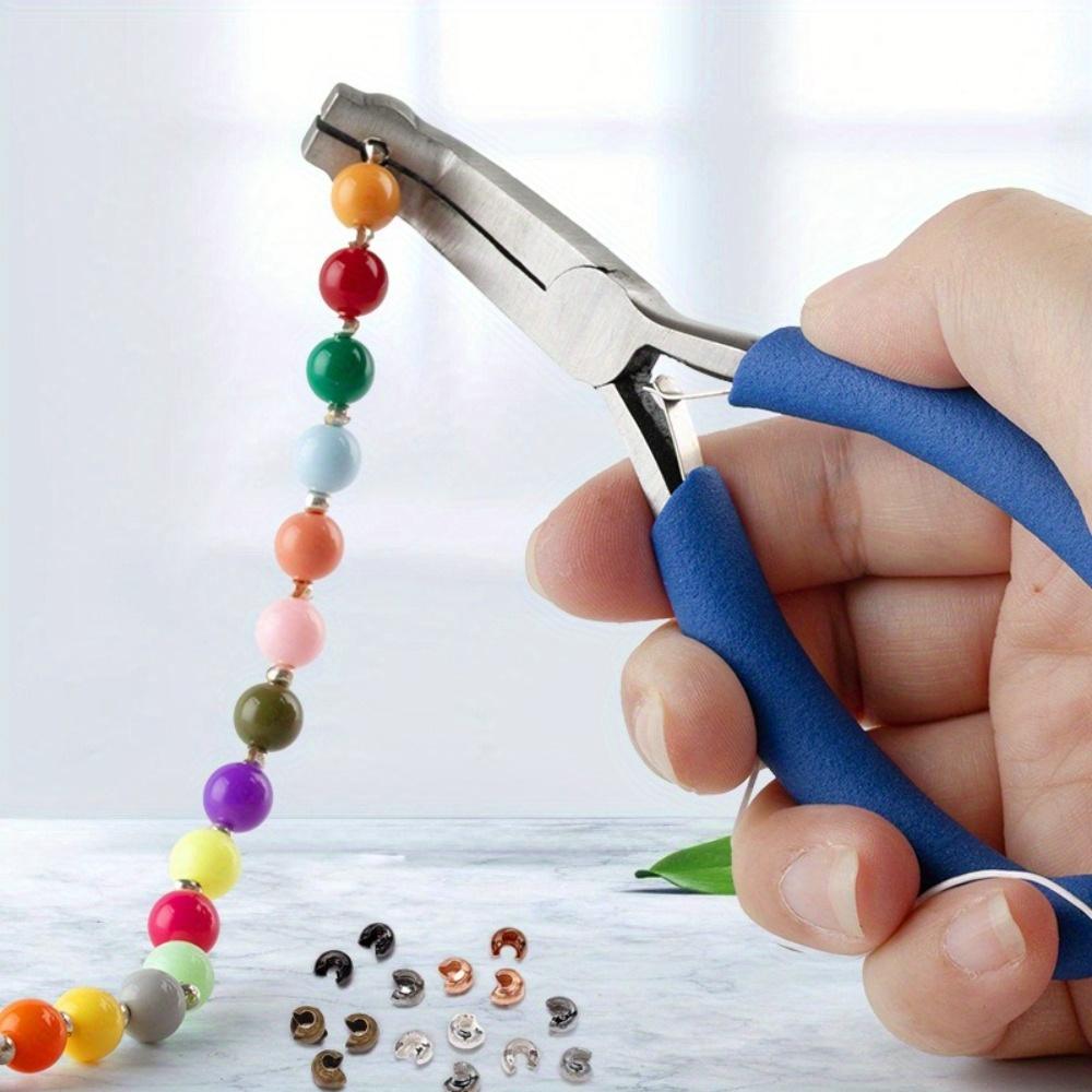 1 Stück Rundlochzange Loch 3mm Pressloch Doppelte Blattfederklemme Positionierungsperlenzange DIY Schmuckwerkzeuge