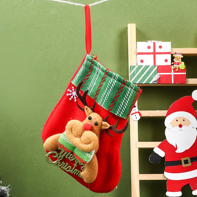 Christmas Cartoon Santa Letter Stockings for Children's Gifts & Candy