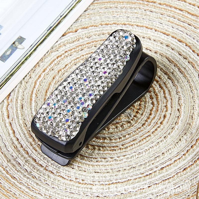 Strass Auto Sonnenblende Brillen- & Kartenhalter Clip