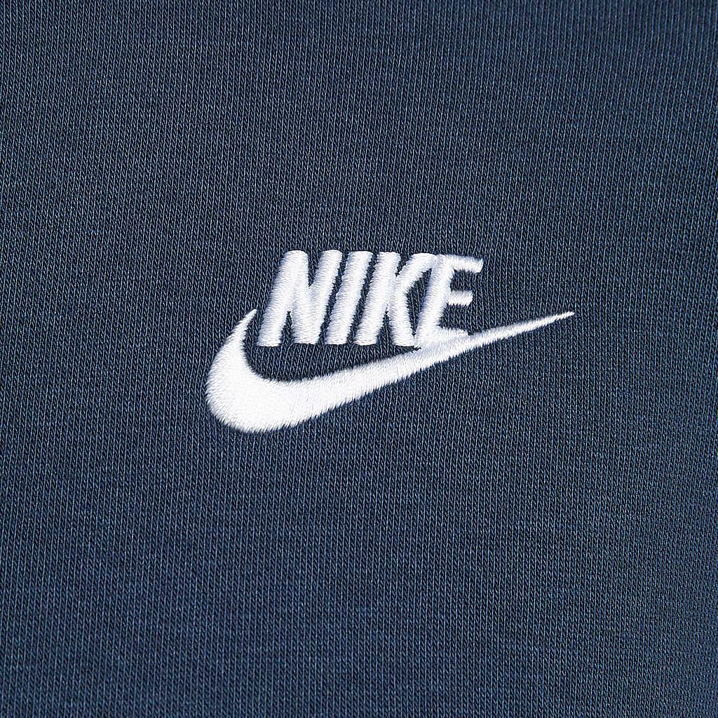 Nike Sportswear Club Fleece Soft Comfortable Solid Color Stand Collar Long Sleeve Knit Top Women tops Obsidian DQ5839-451