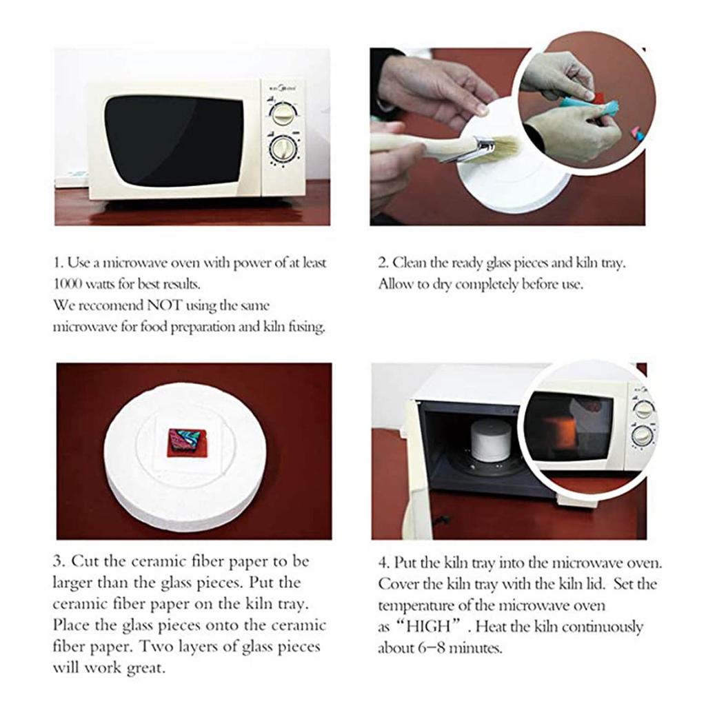 Diy Melting Glass Jewellery Hot Melting Glass White Novel Microwave Jewelry Small Kiln Tool for Fusing Glass Melting