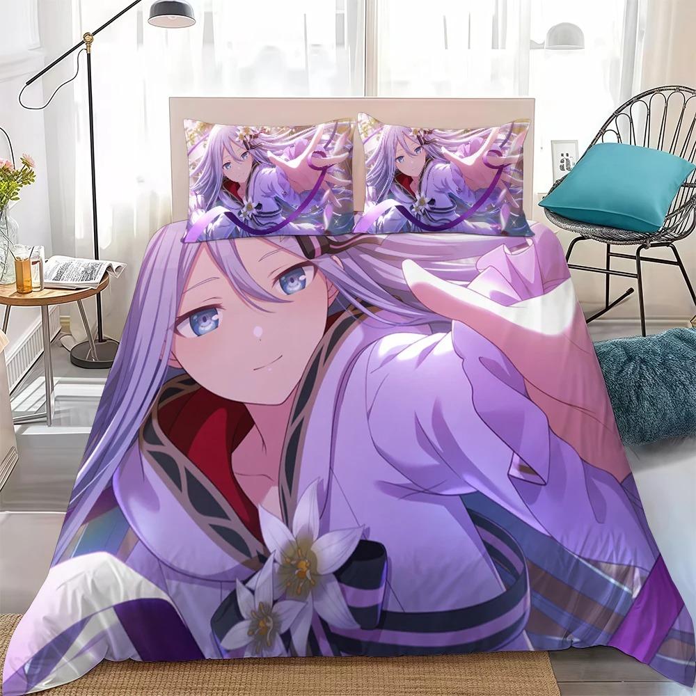 3D Print Yoisaki Kanade Bedding Set Soft Comforter Cover With 1/2pcs Pillow Shams For Kids Adults Cartoon Duvet Cover Microfiber