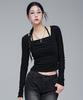 AVANDRESS Weds Shirring Halter Tee_4Col