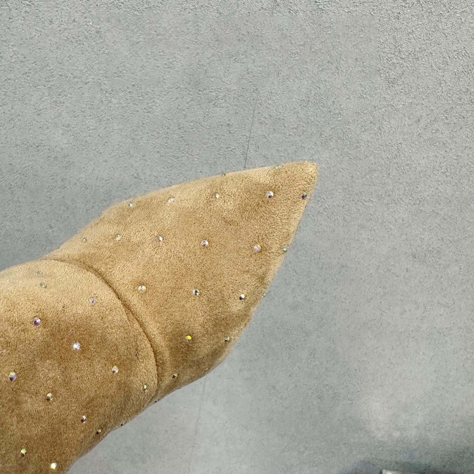 2023 Женские замшевые ботинки с кристаллами 40 чёрный — фото 3