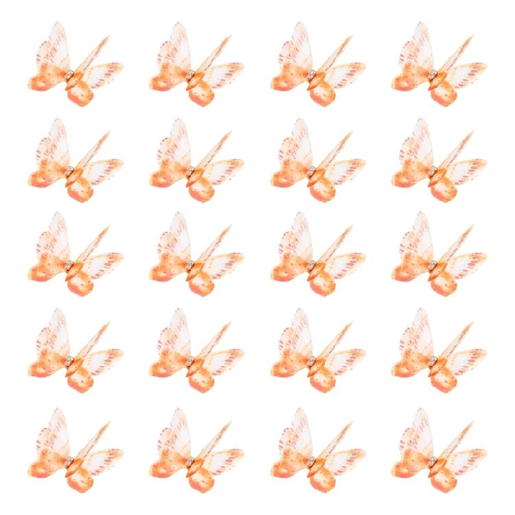 20 Peças Apliques de Borboleta para Costurar Patches de Organza Apliques Bordados para Artesanato de Costura Vestido de Casamento Acessórios de Cabelo