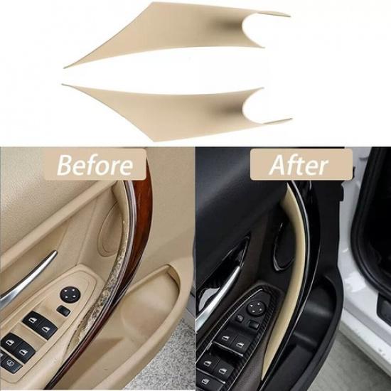 

4Pcs Beige Inner Door Handle ide Cover Protect Case For BMW 3 Series F30 F35