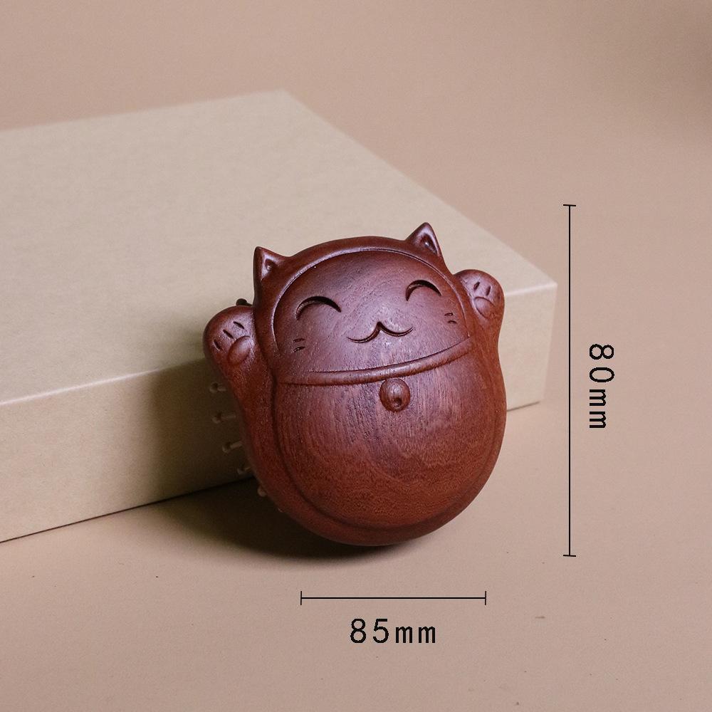 Резная мультяшная массажная расческа с воздушной подушкой из бирманского палисандра