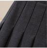 Women's High-Waisted Woolen Pleated A-Line Skirt - Slimming Autumn/Winter Academy Style