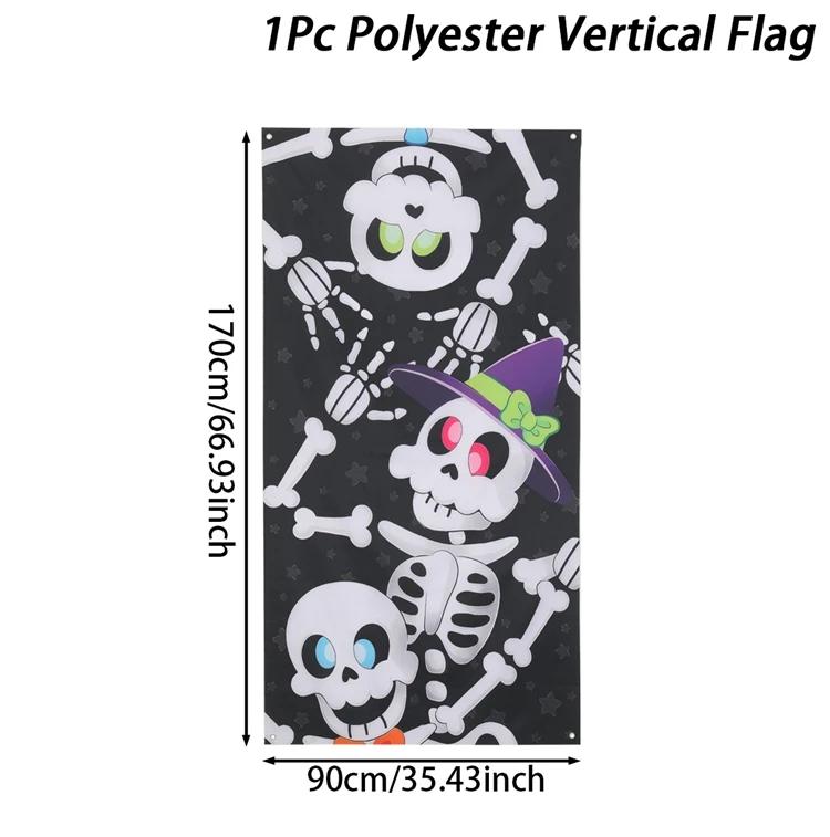 

Halloween Front Door Decoration Skull Pumpkin Blood Hand Large Door Cover Banner for Home Happy Halloween Party Decoration 2026
