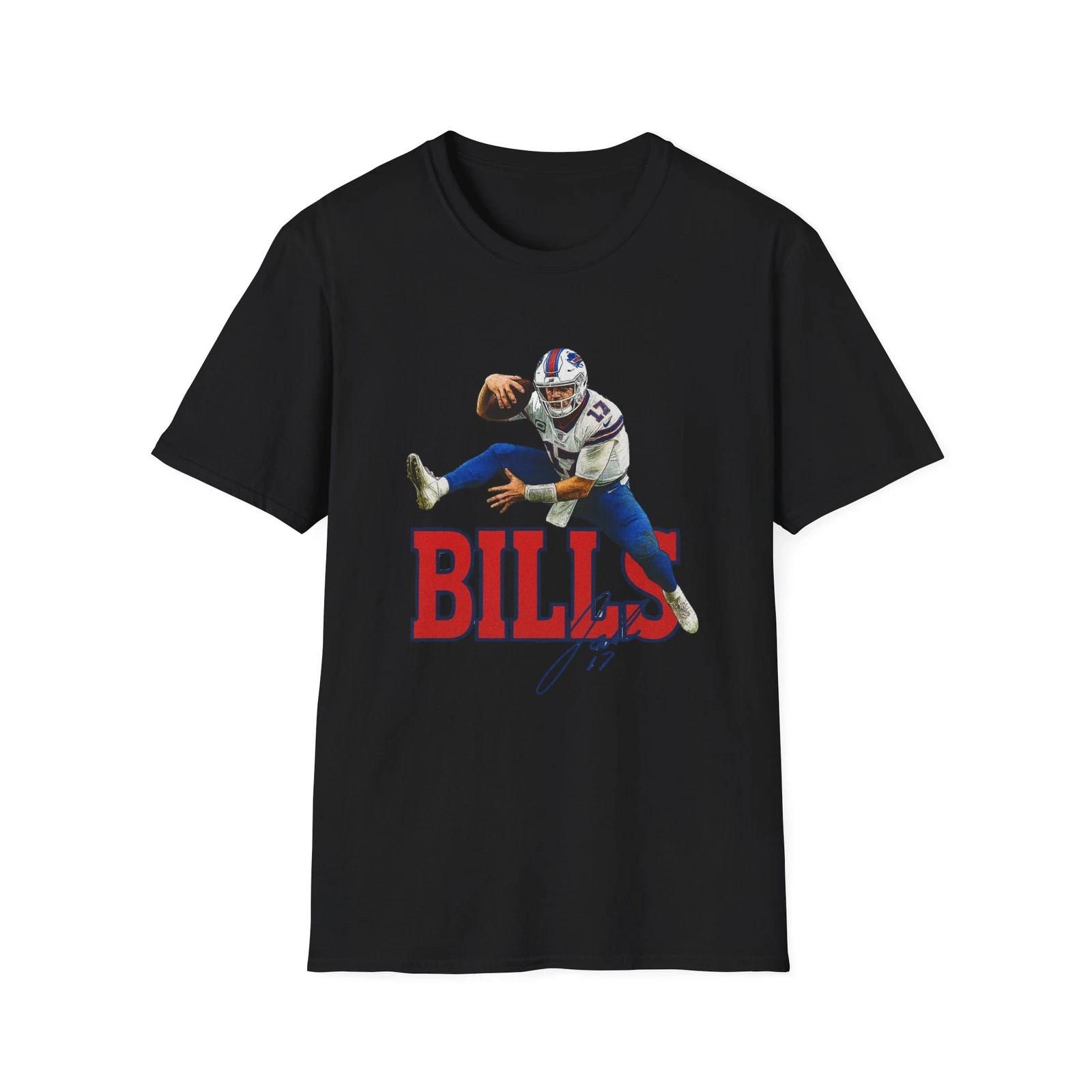 Josh Allen Hurdle T-Shirt, Buffalo Bills Football Shirt, Unisex Graphic Tee, S